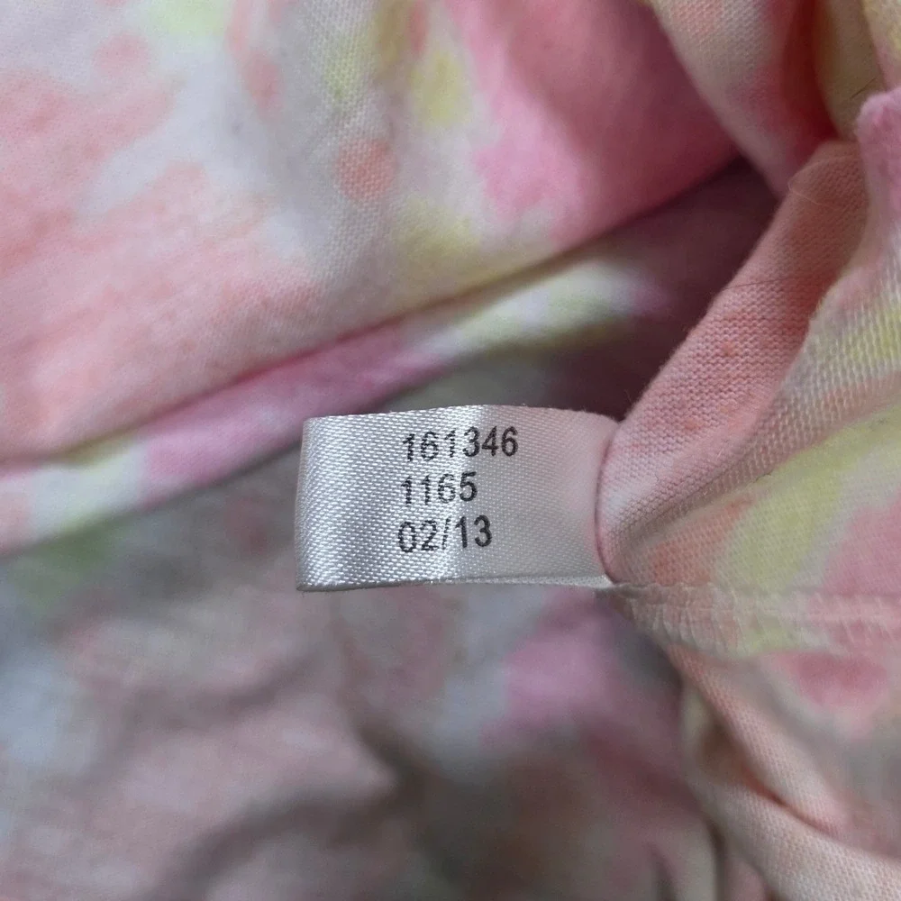 Justice Racerback Tank Top Girl's Size 16/18 Pink Orange Tie Dye Smocked Braided